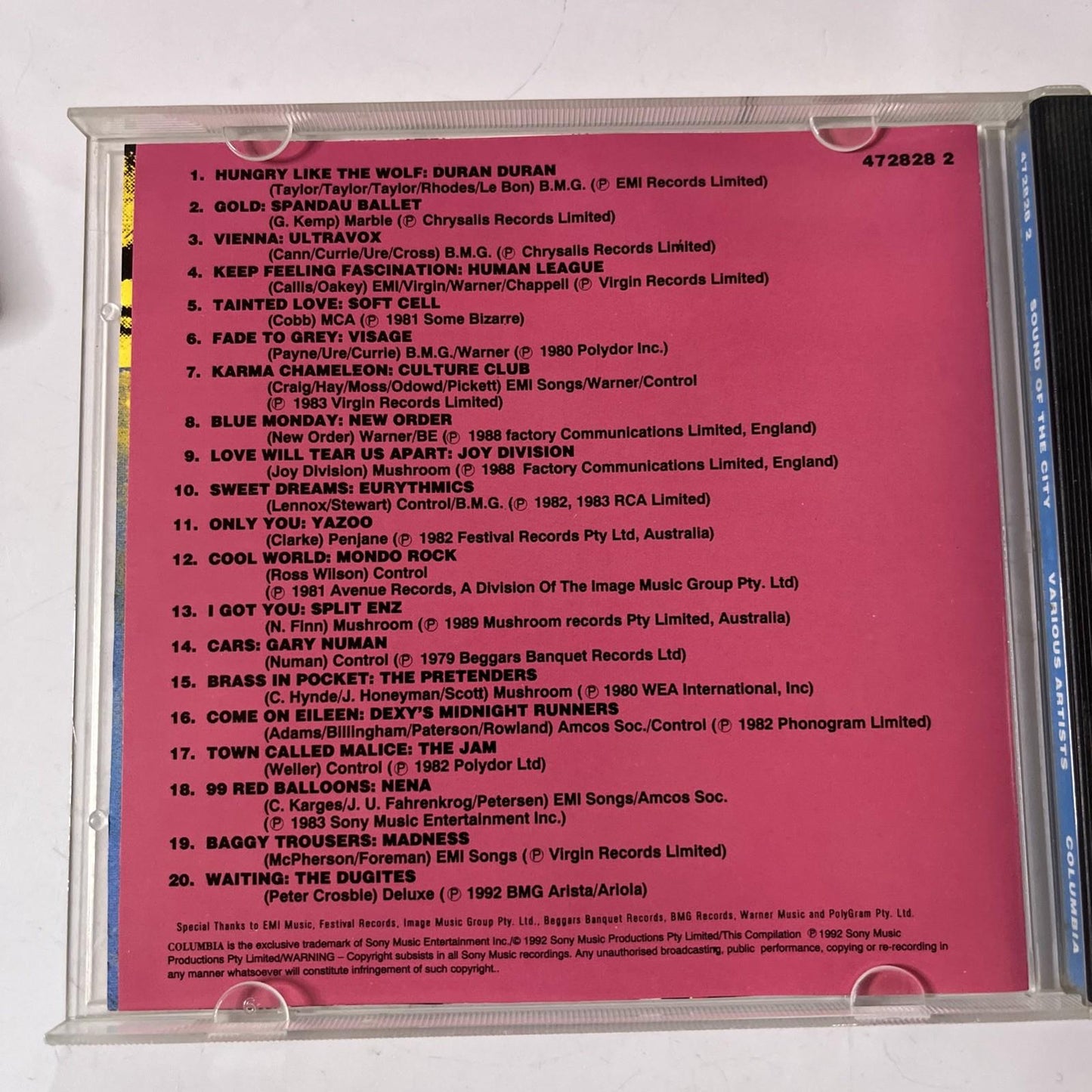 Various – Sound Of The City (CD, 1992) Australia 4728282