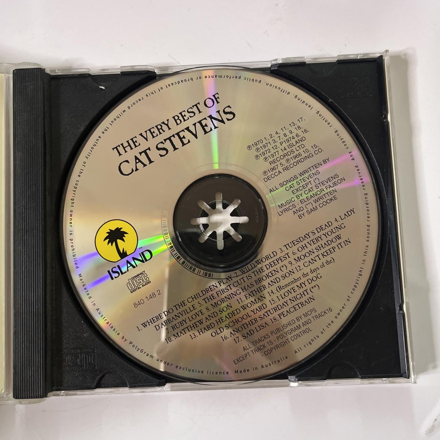 Cat Stevens – The Very Best Of Cat Stevens (CD, 1990) Australasia 840 148-2
