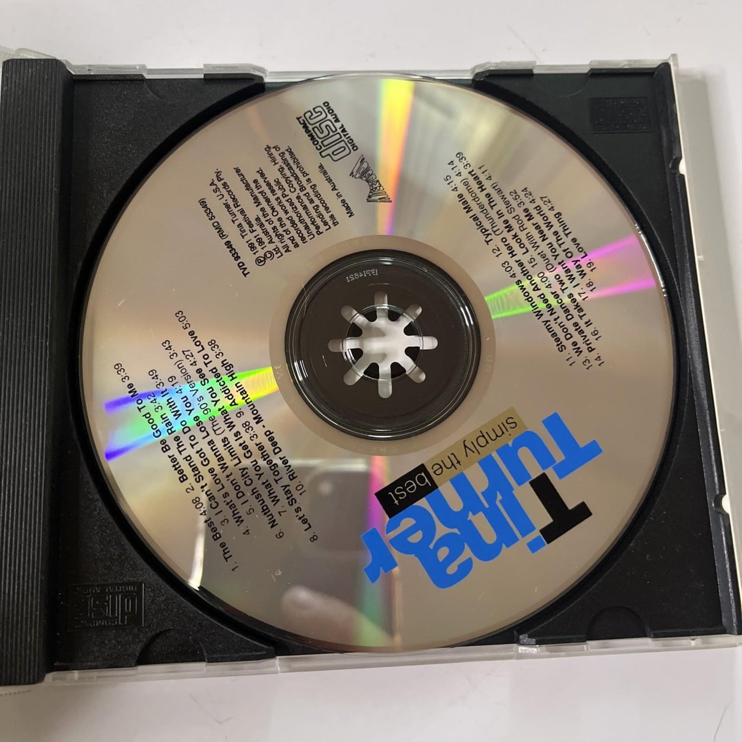 Tina Turner – Simply The Best (CD, 1991) Australia TVD 93349