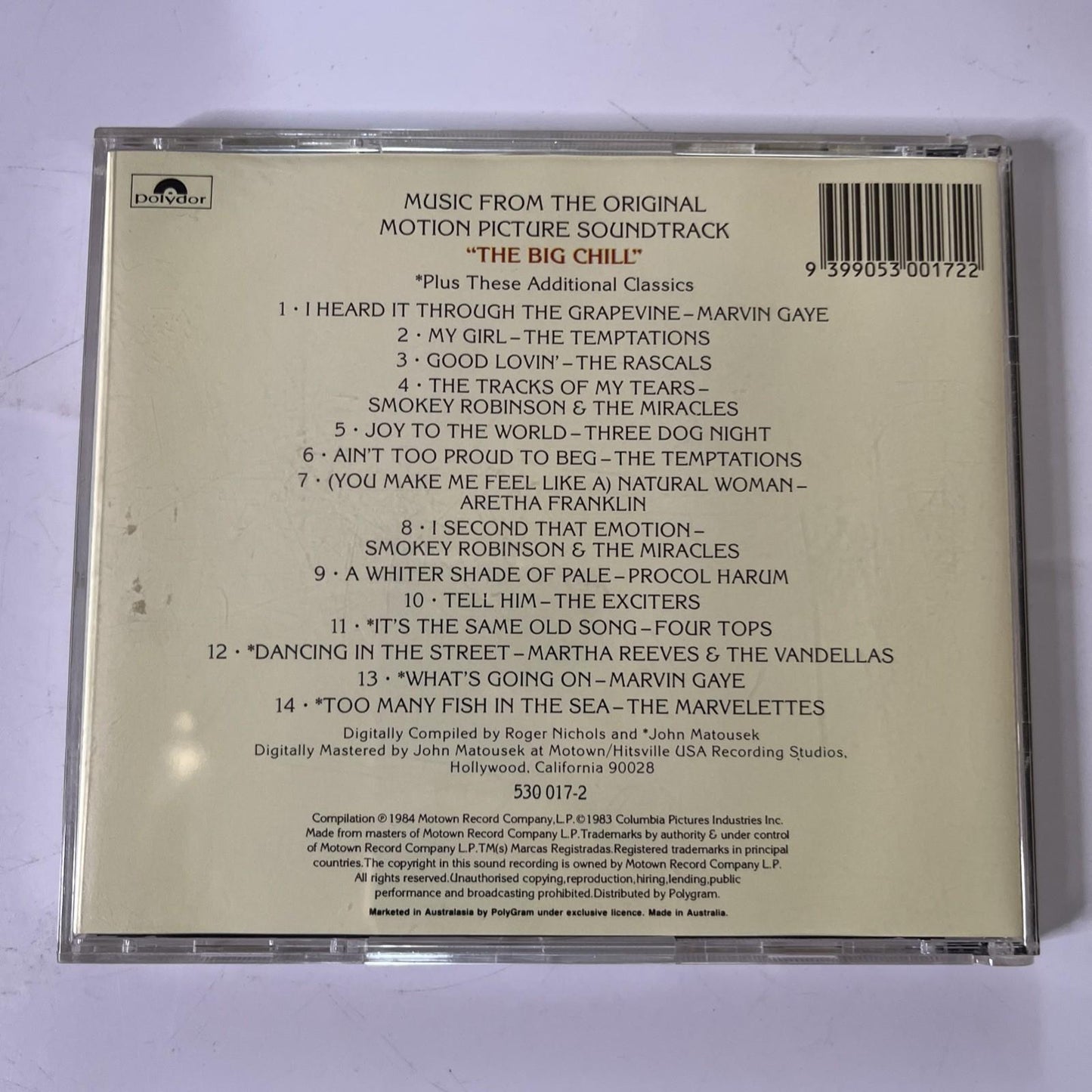 The Big Chill (Original Motion Picture Soundtrack) (CD, 1984)