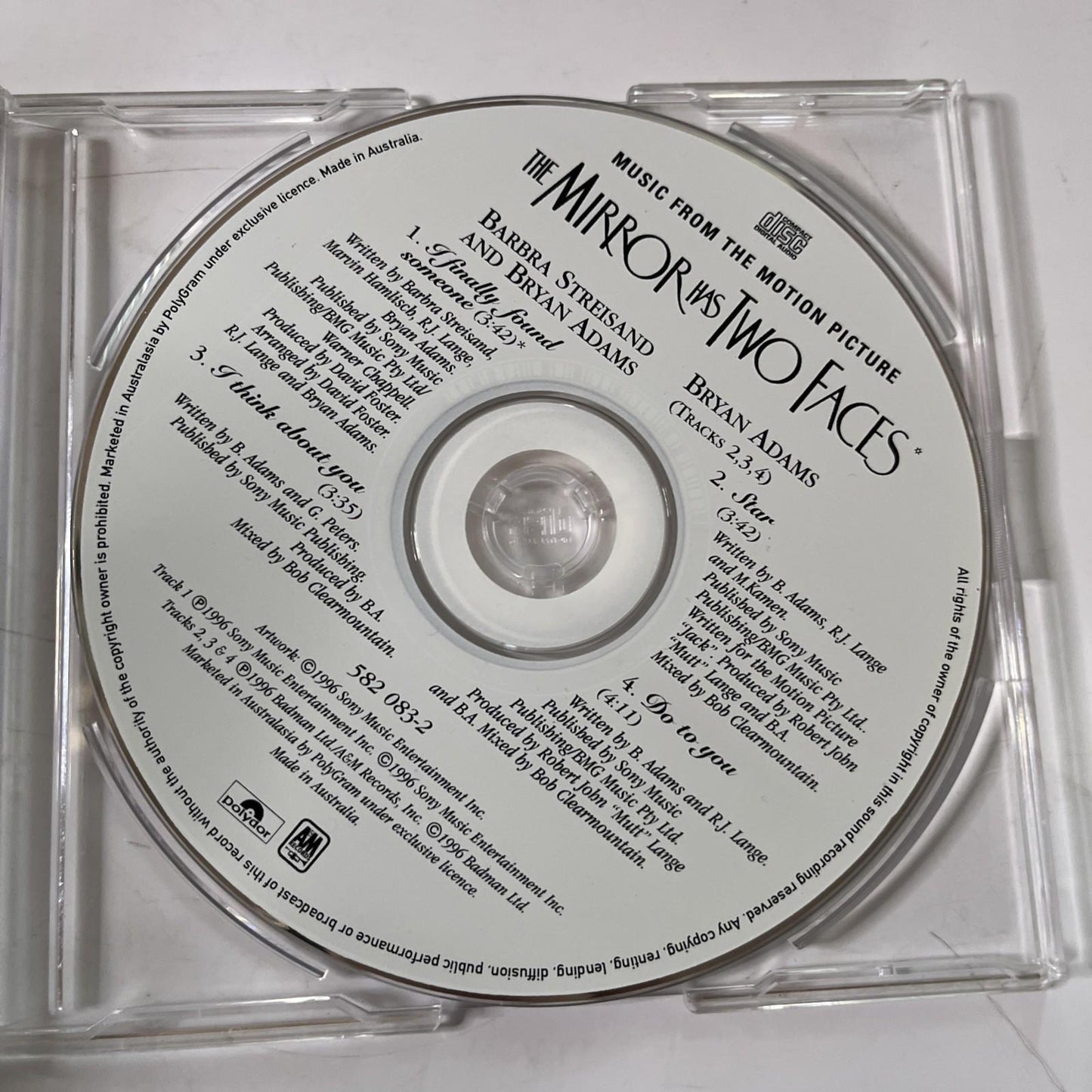 Barbra Streisand, Bryan Adams – I Finally Found Someone (CD, 1996) Single