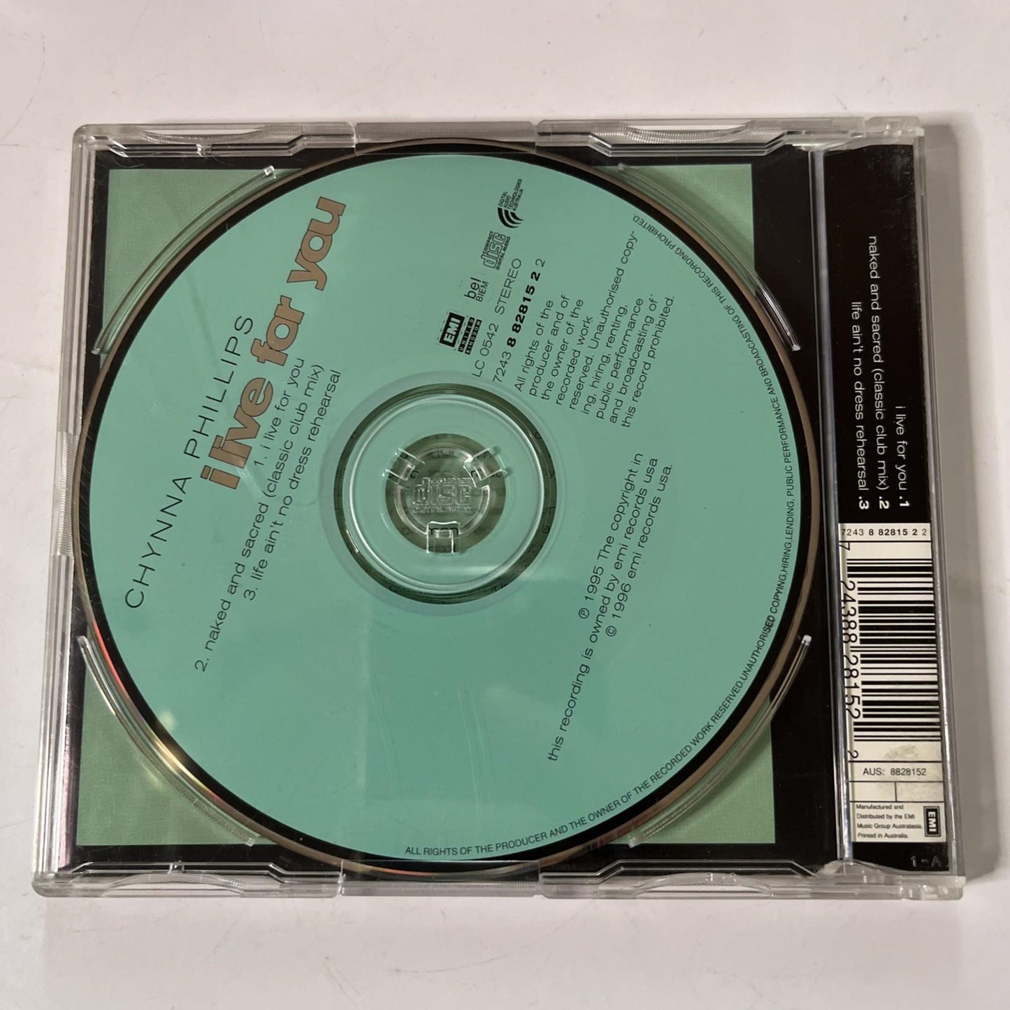 Chynna Phillips – I Live For You (CD, 1996) Single