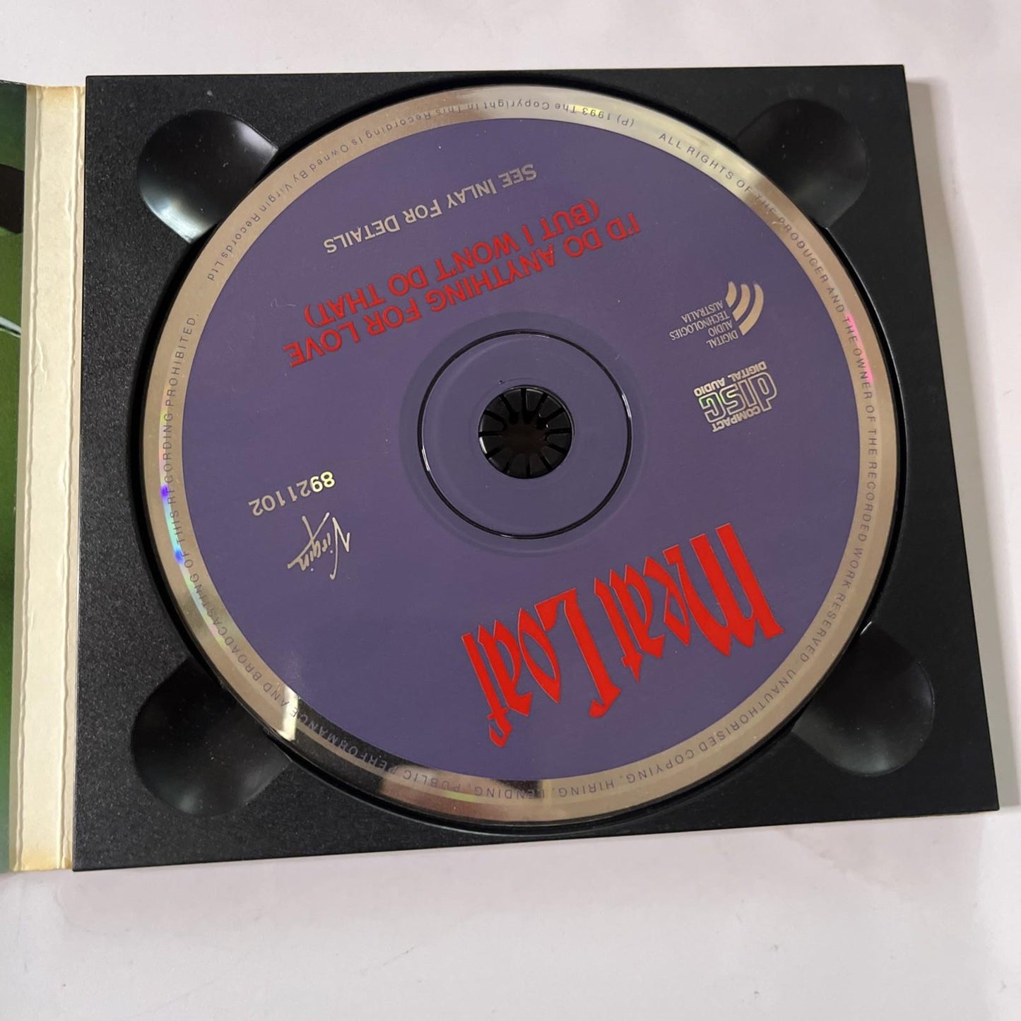Meat Loaf – I'd Do Anything For Love (But I Won't Do That) (CD, 1993) Digipak