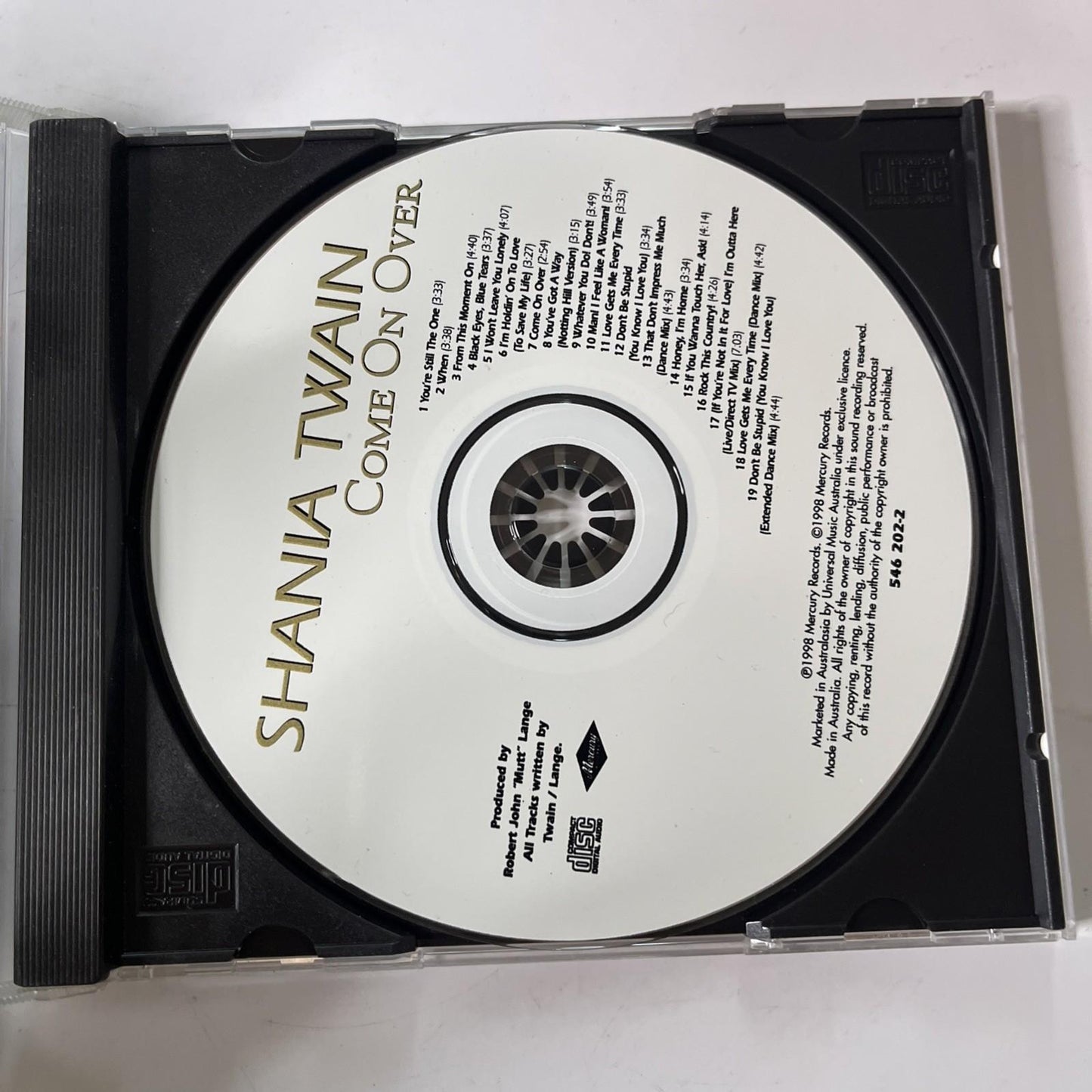 Shania Twain – Come On Over (CD, 1998) Australia 546 202-2