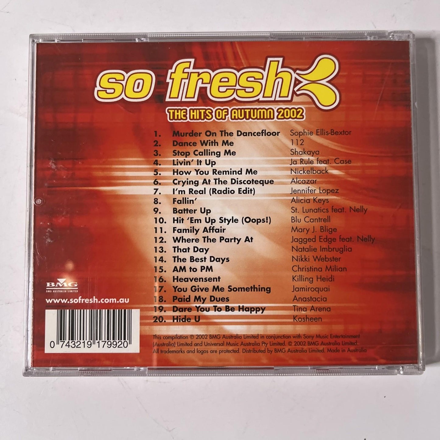 Various – So Fresh: The Hits Of Autumn 2002 (CD, 2002) Australia 74321917992