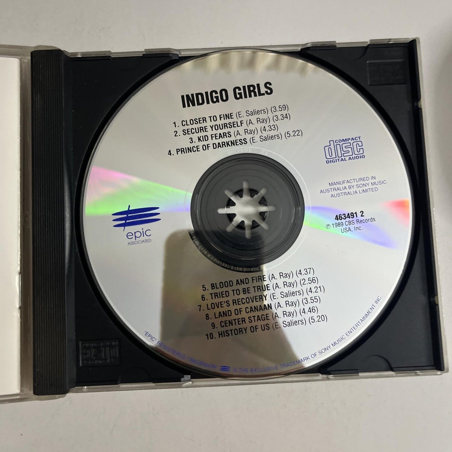 Indigo Girls – Indigo Girls (CD, 1989) Australia EPC 463491 2