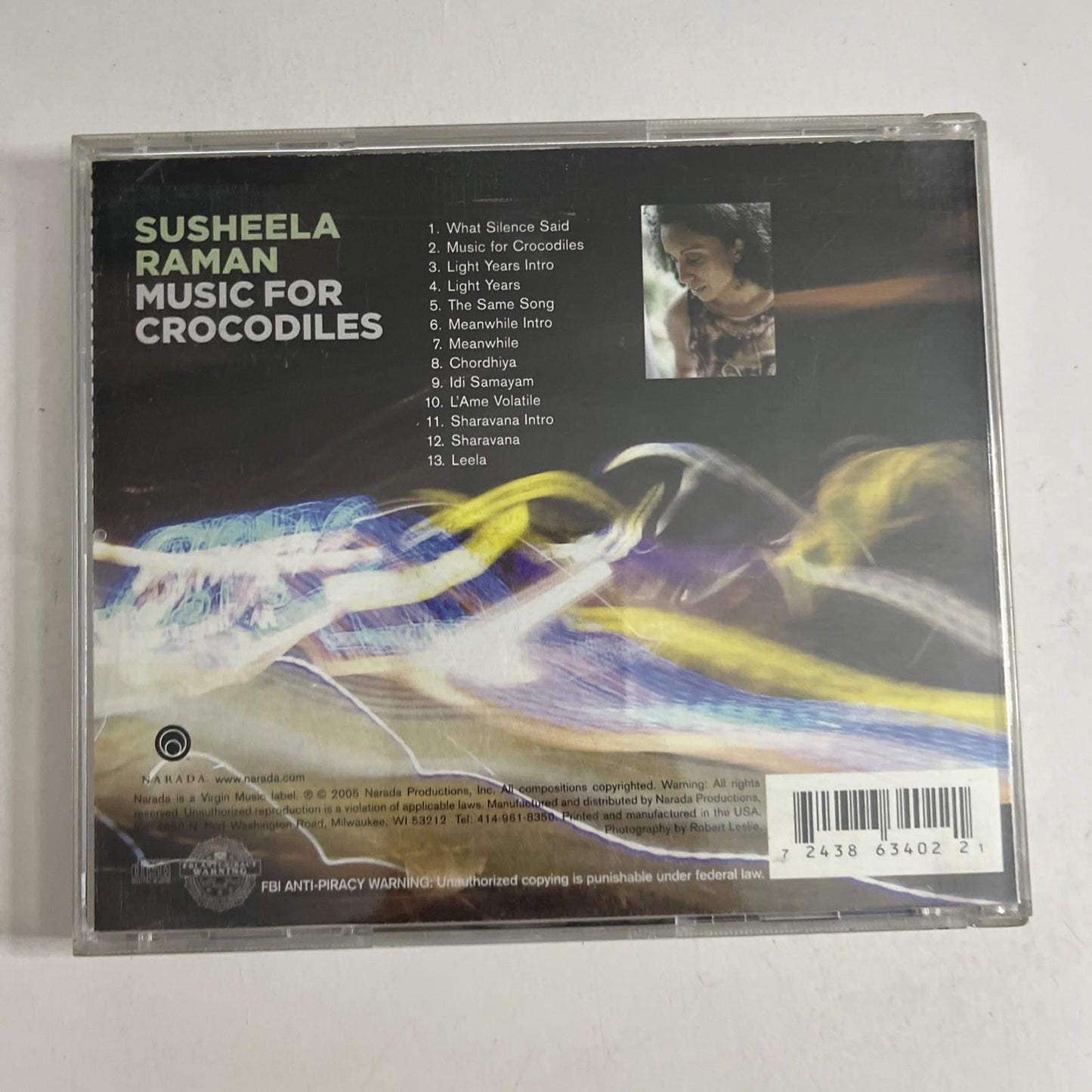 Susheela Raman – Music For Crocodiles (CD, 2005) US 72438-63402-2-1
