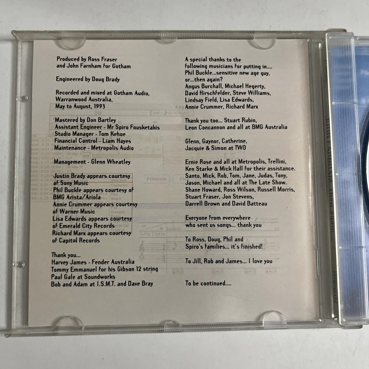 John Farnham – Then Again... (CD, 1993) Australasia 74321166652