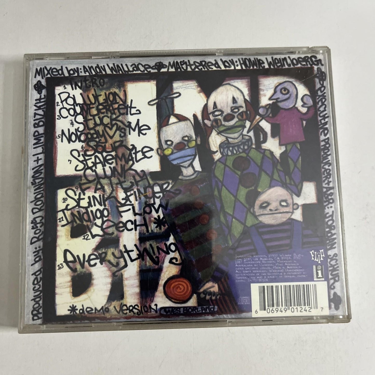 Limp Bizkit – Three Dollar Bill, Yall$ (CD, 1997) Australasia INTD-90124