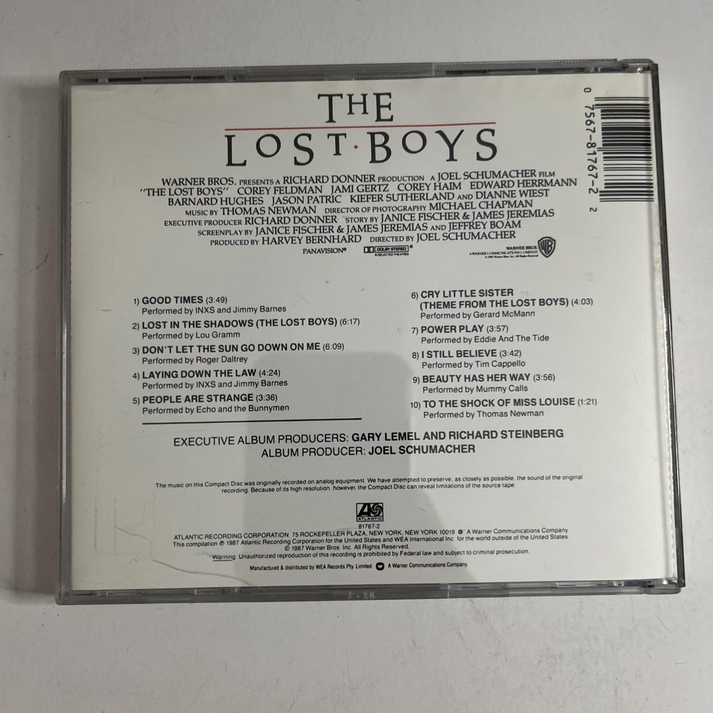 The Lost Boys - Original Motion Picture Soundtrack (CD, 1987)