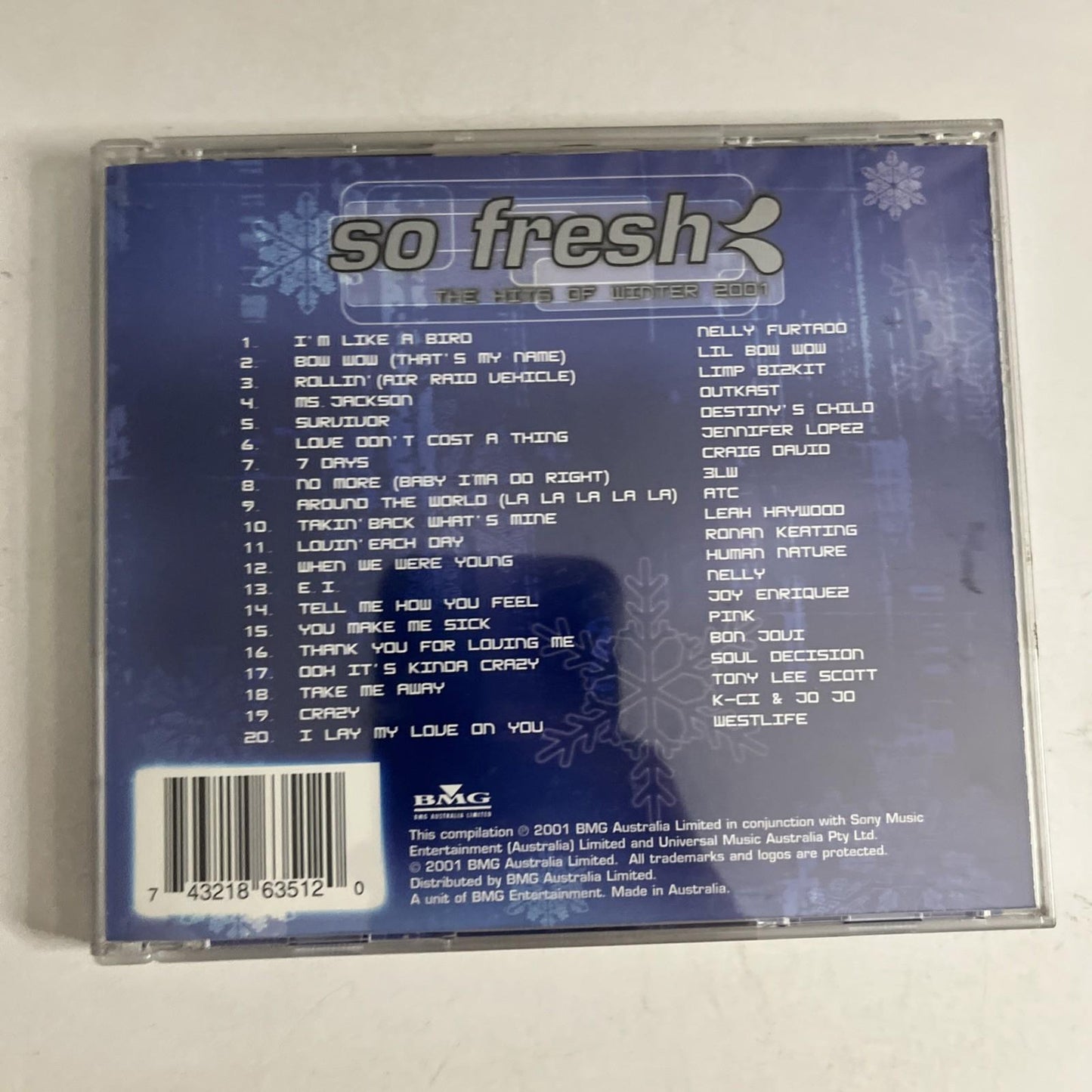 Various – So Fresh: The Hits Of Winter 2001 (CD, 2001) Australia 74321863512