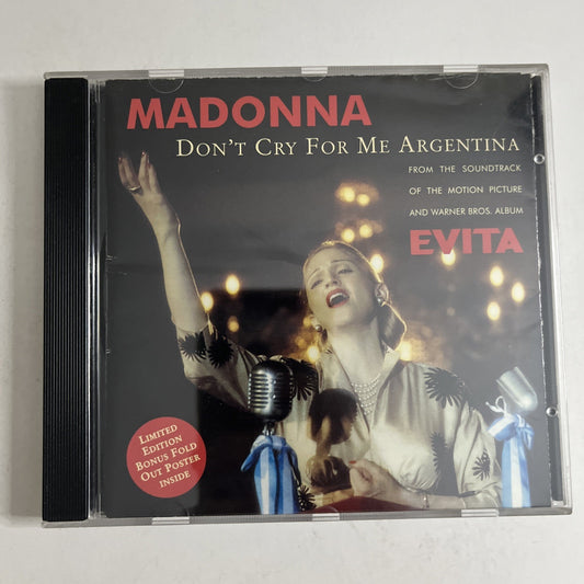 Madonna – Don't Cry For Me Argentina (CD, 1996) Australia 9362438302