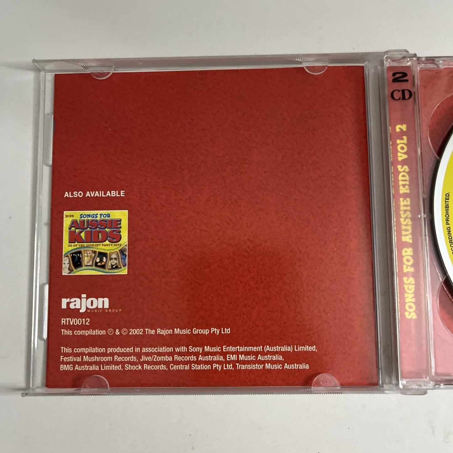 Various – Songs For Aussie Kids Vol. 2 (CD, 2002, 2-Disc) Australia RTV0012