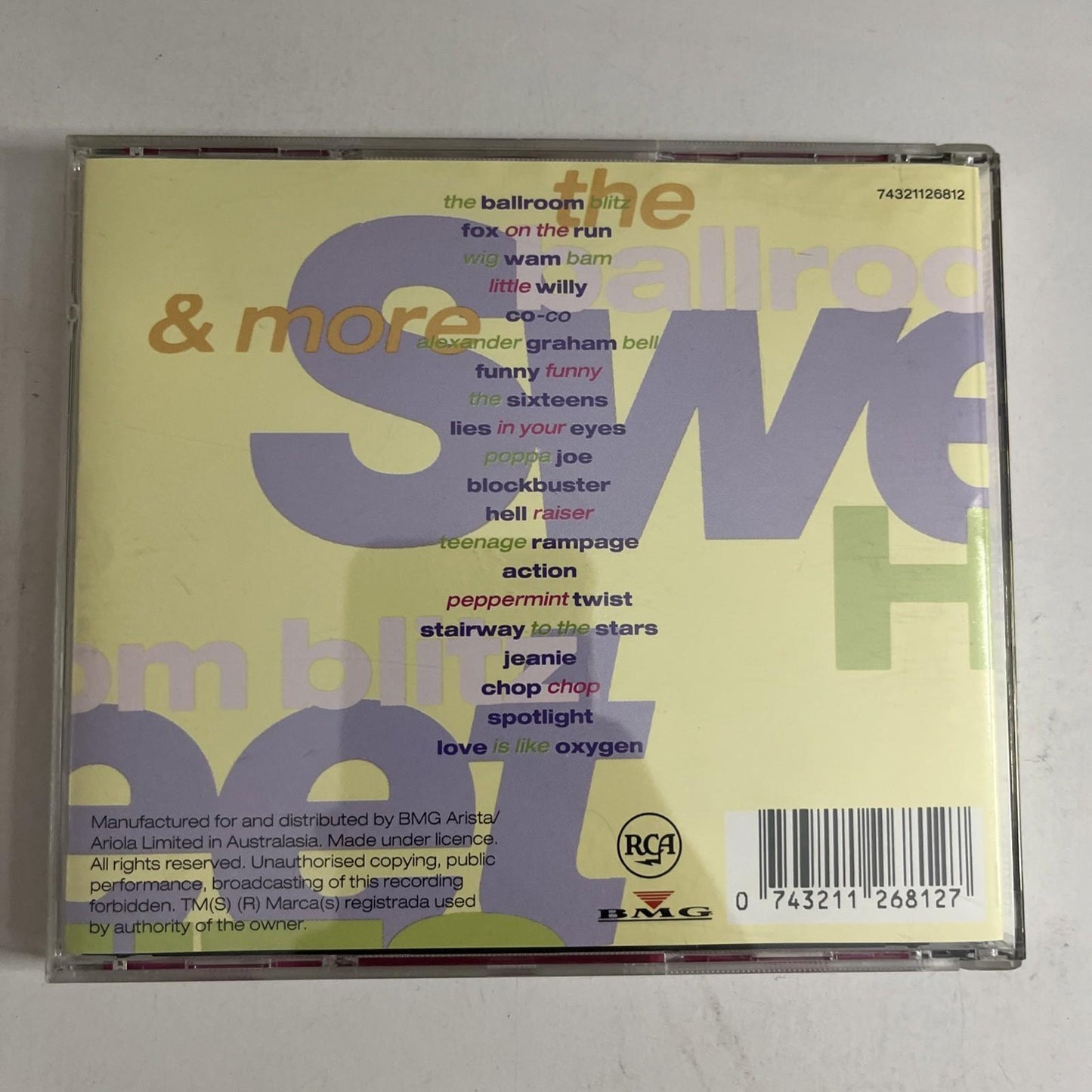 The Sweet – The Ballroom Blitz & More Sweet Hits (CD) Australia 74321126812