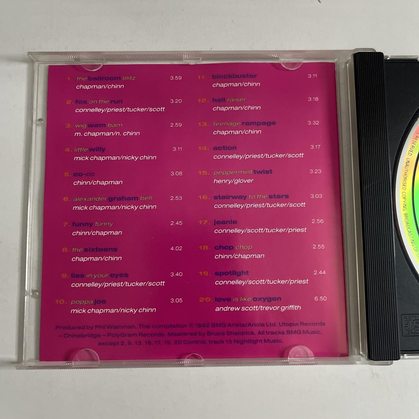 The Sweet – The Ballroom Blitz & More Sweet Hits (CD) Australia 74321126812