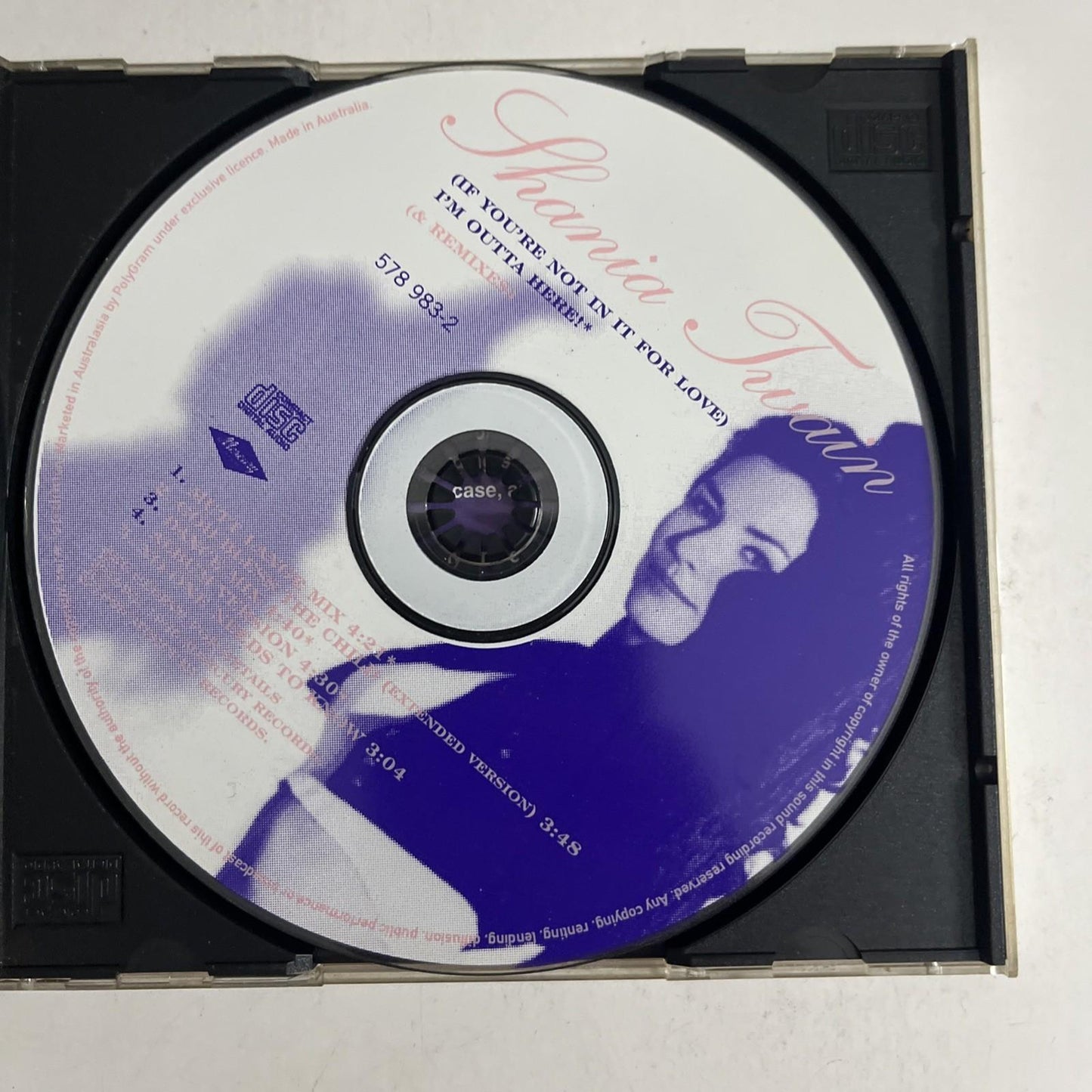 Shania Twain – (If You're Not In It For Love) I'm Outta Here!  (CD, 1996)