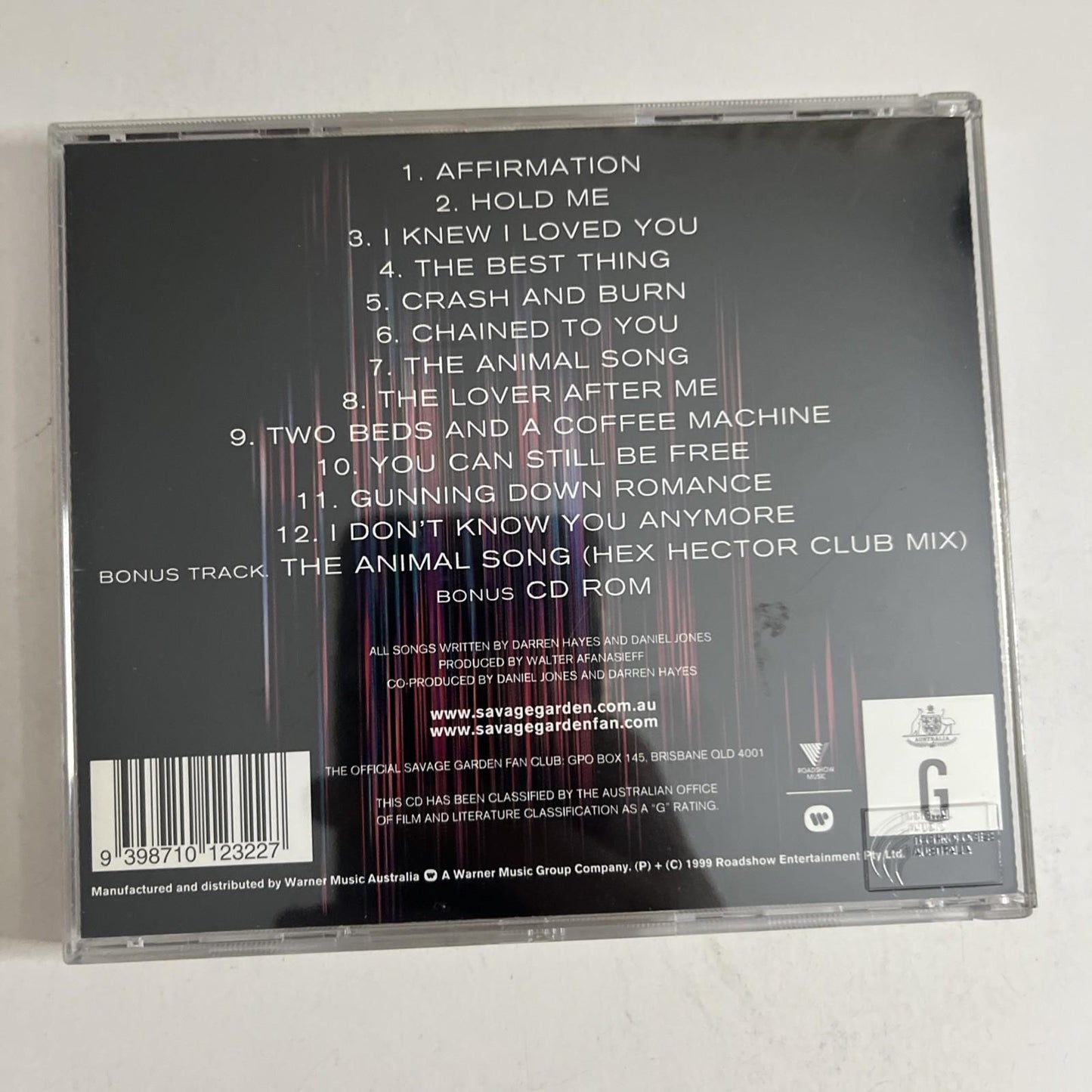 Savage Garden – Affirmation (CD, 1999) Australasia Bonus Track 101232-2