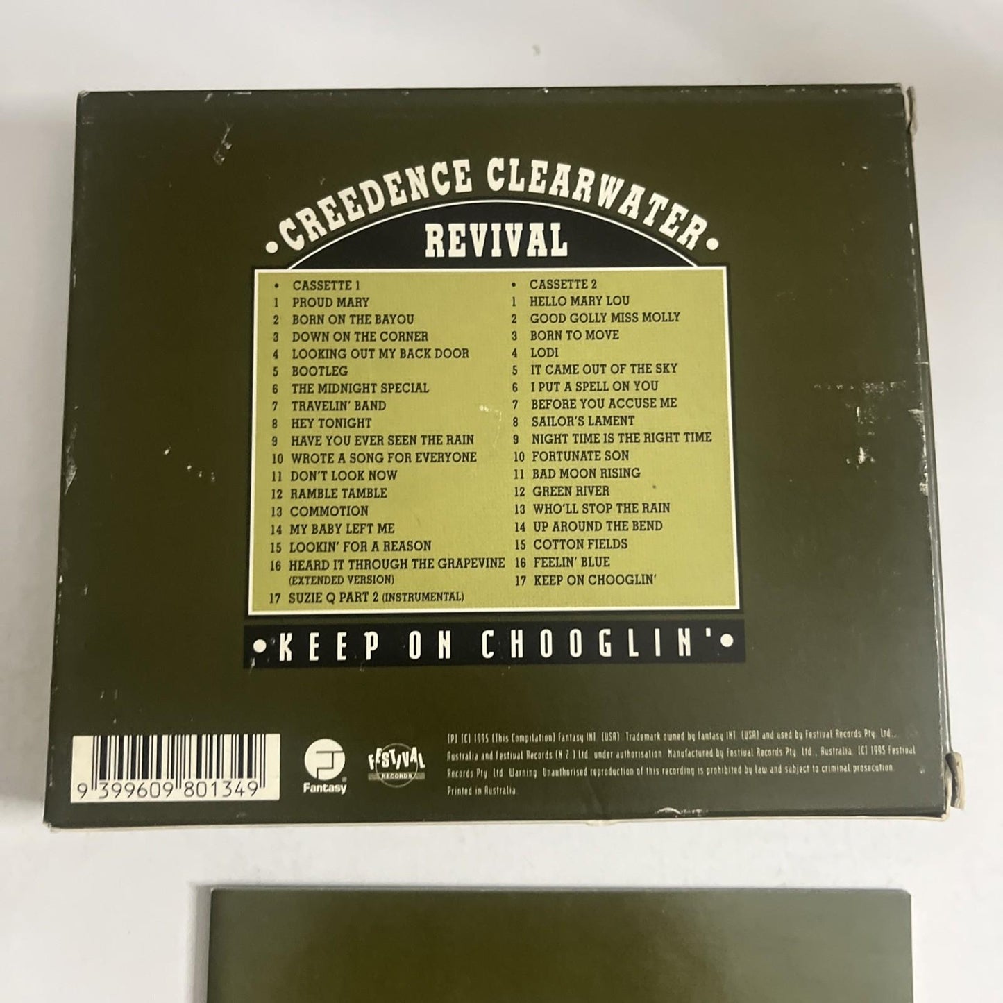 Creedence Clearwater Revival – Keep On Chooglin' (Music Cassette, 1995, 2-Tape)