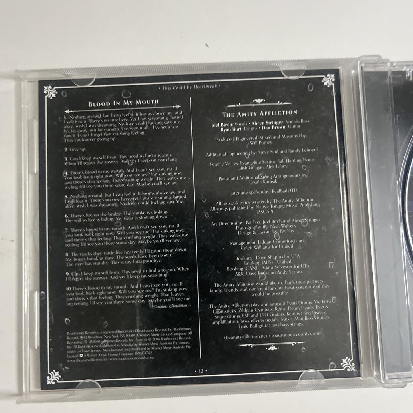 The Amity Affliction – This Could Be Heartbreak (CD, 2016) Australia 1686-174782
