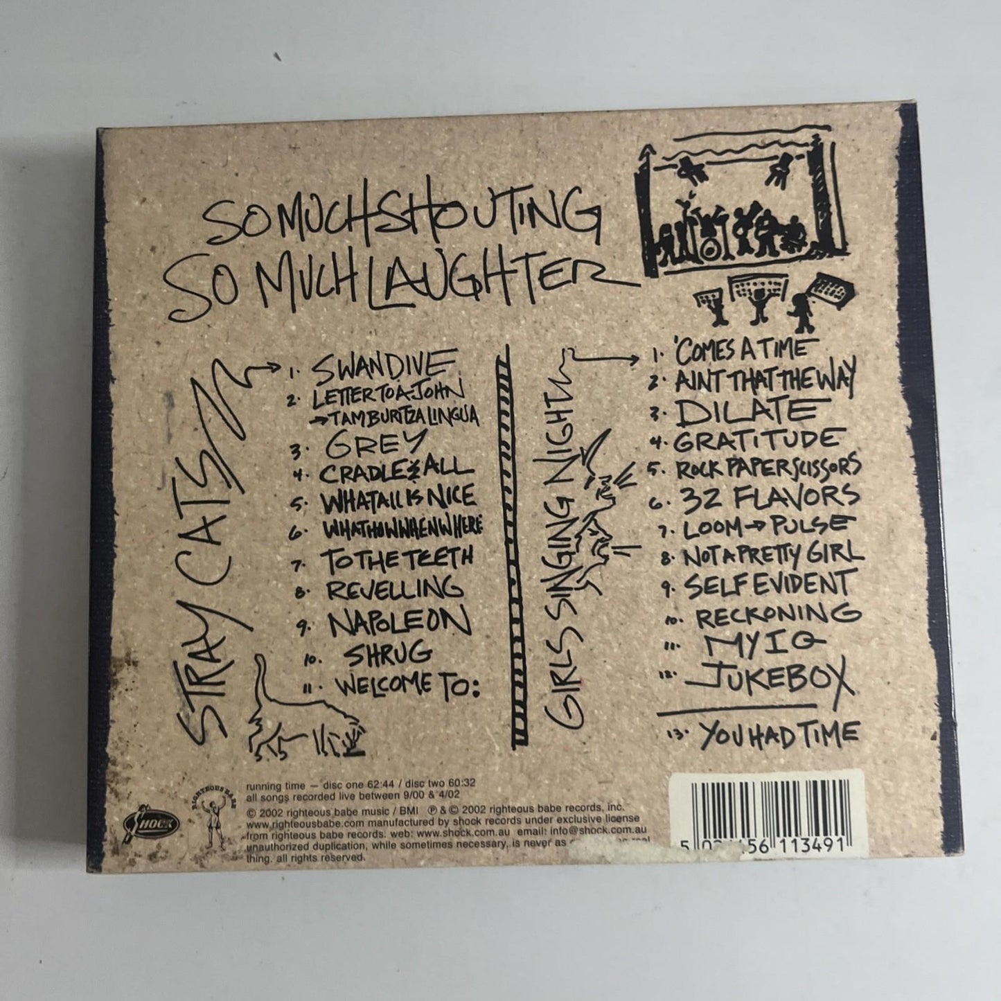 Ani DiFranco – So Much Shouting, So Much Laughter (CD, 2002, 2-Disc) Digipak