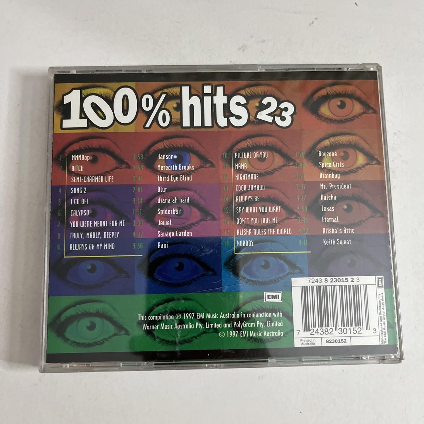 Various – 100% Hits 23 (CD, 1997) Australia 7243 8 23015 2 3