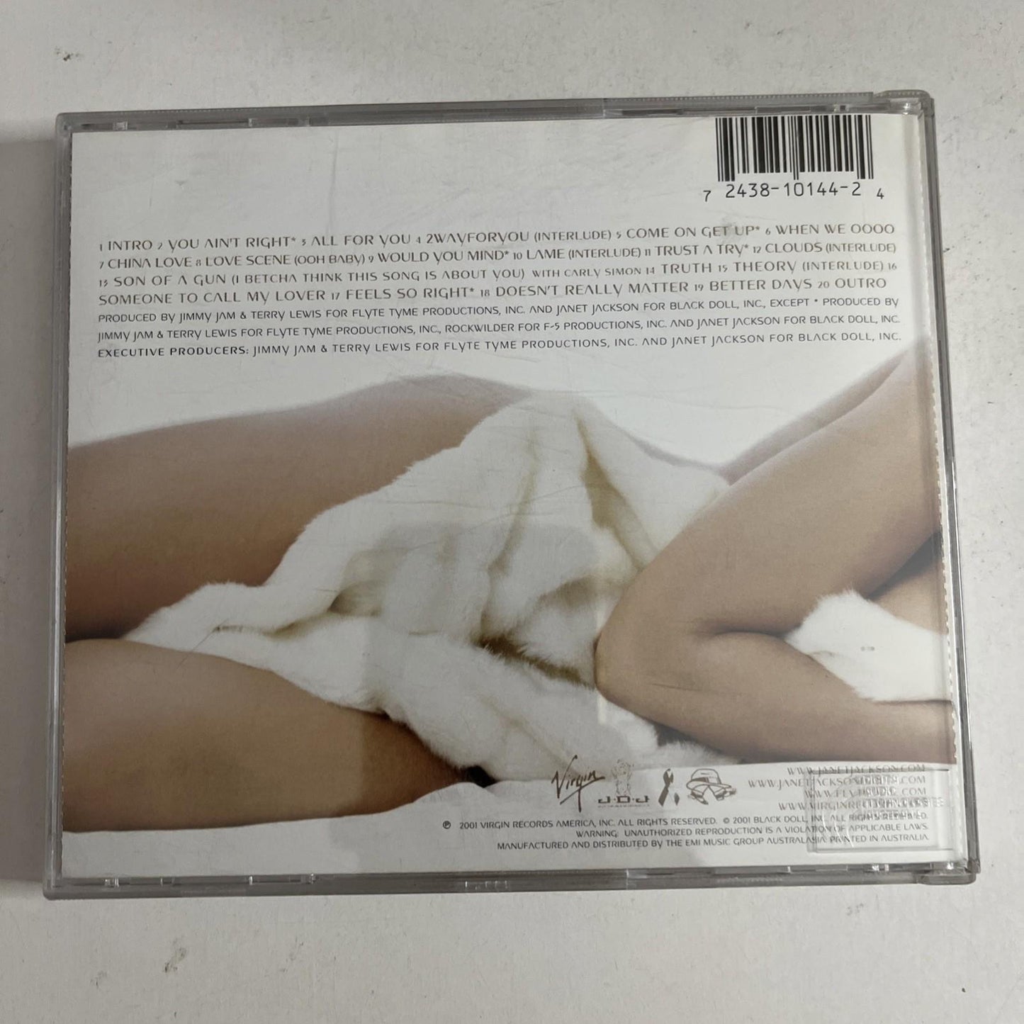 Janet Jackson – All For You (CD, 2001) Australia 7243 8 10144 2 4