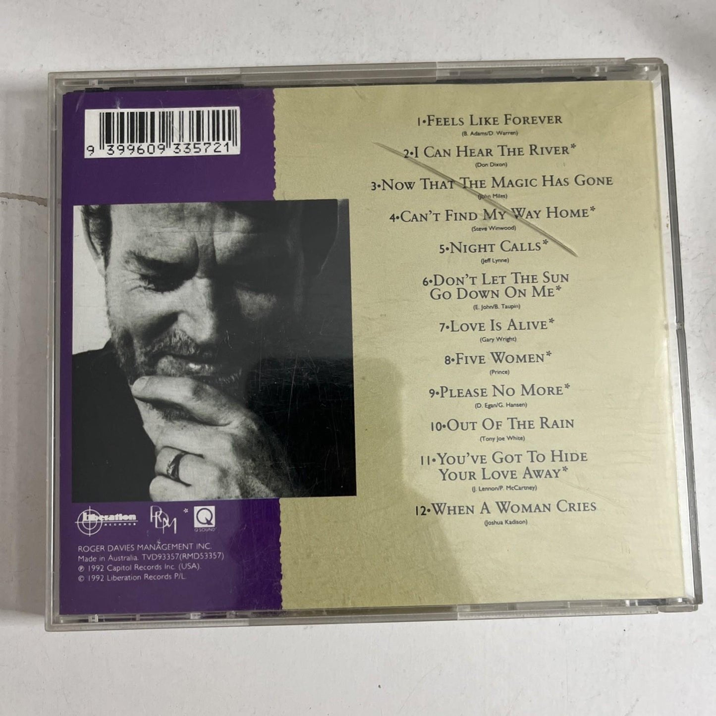 Joe Cocker – Night Calls (CD, 1992) Australia TVD93357 (RMD53357)