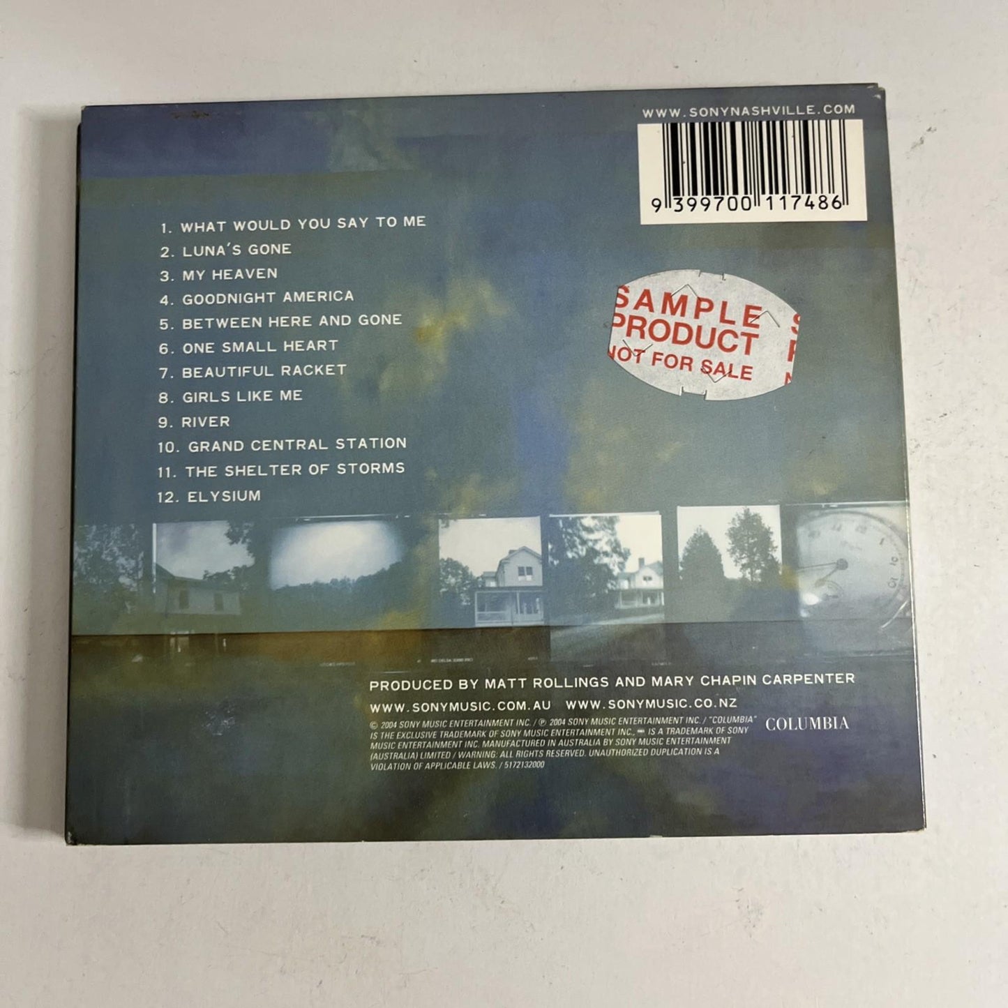 Mary Chapin Carpenter – Between Here And Gone (CD, 2004) Australia Promo