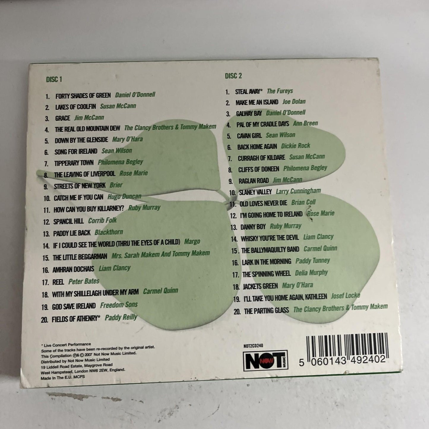 Various – Simply Irish (CD, 2007, 2-Disc) UK NOT2CD240