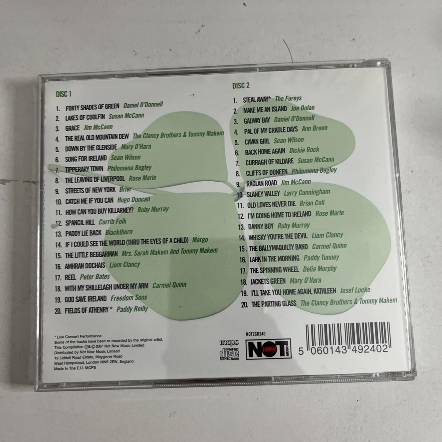 Various – Simply Irish (CD, 2007, 2-Disc) UK NOT2CD240