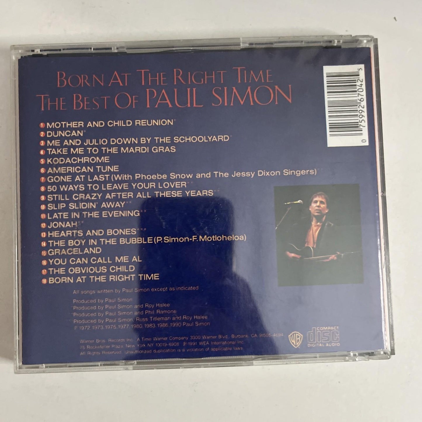 Born At The Right Time - The Best Of Paul Simon (CD, 1991) Limited Edition