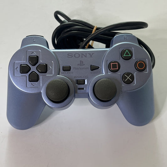 Genuine Official Sony PlayStation PS2 Dualshock 2 Metallic Blue Controller