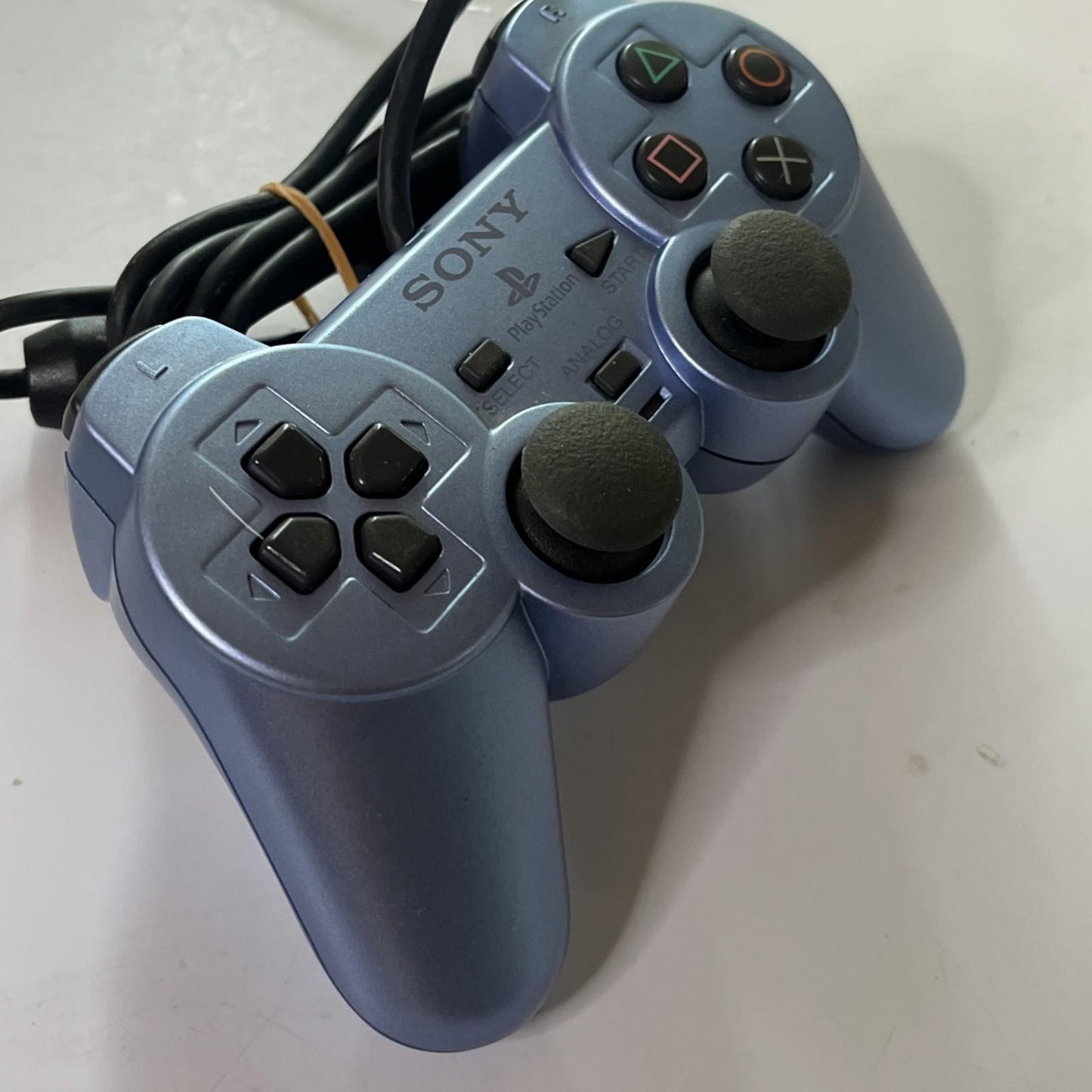 Genuine Official Sony PlayStation PS2 Dualshock 2 Metallic Blue Controller