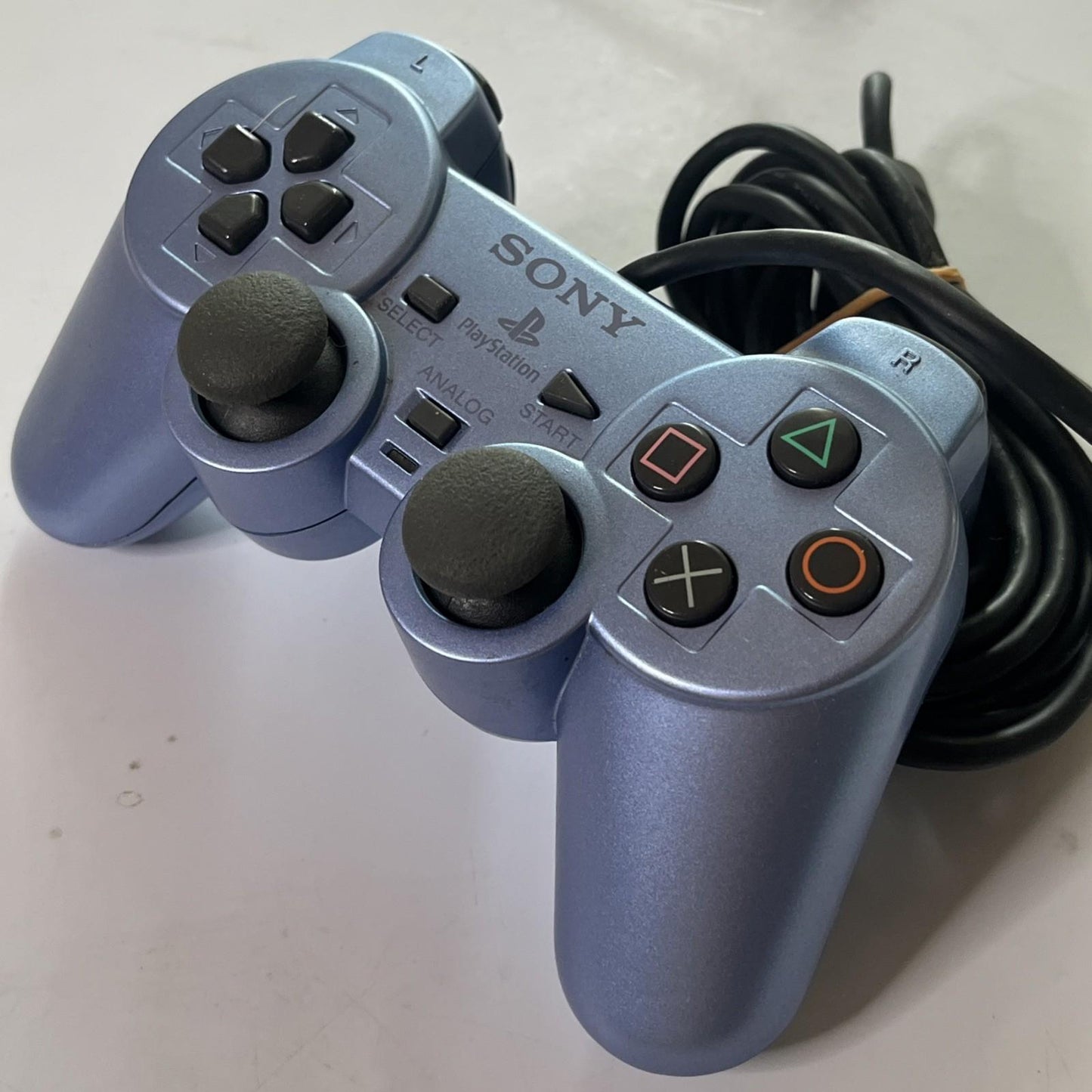 Genuine Official Sony PlayStation PS2 Dualshock 2 Metallic Blue Controller