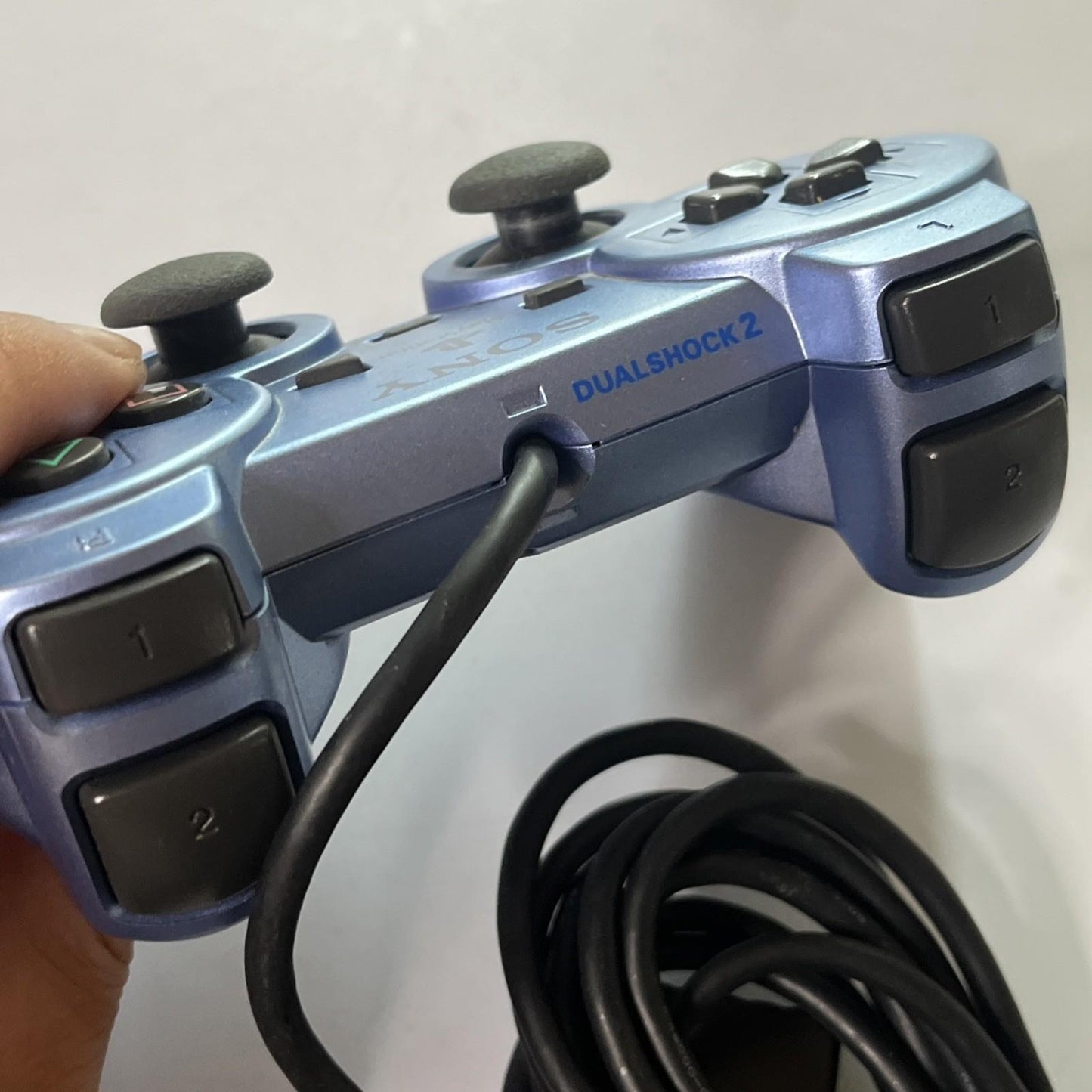 Genuine Official Sony PlayStation PS2 Dualshock 2 Metallic Blue Controller