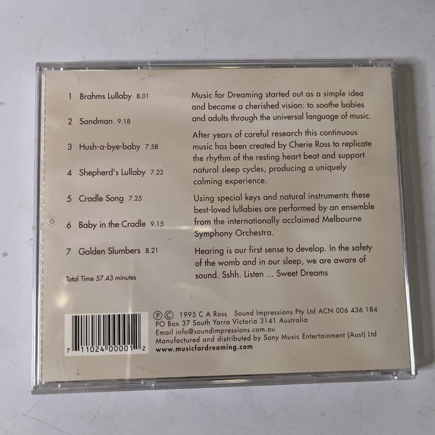 Music For Dreaming Collection For Mother & Baby (CD, 2004, 2-Disc)