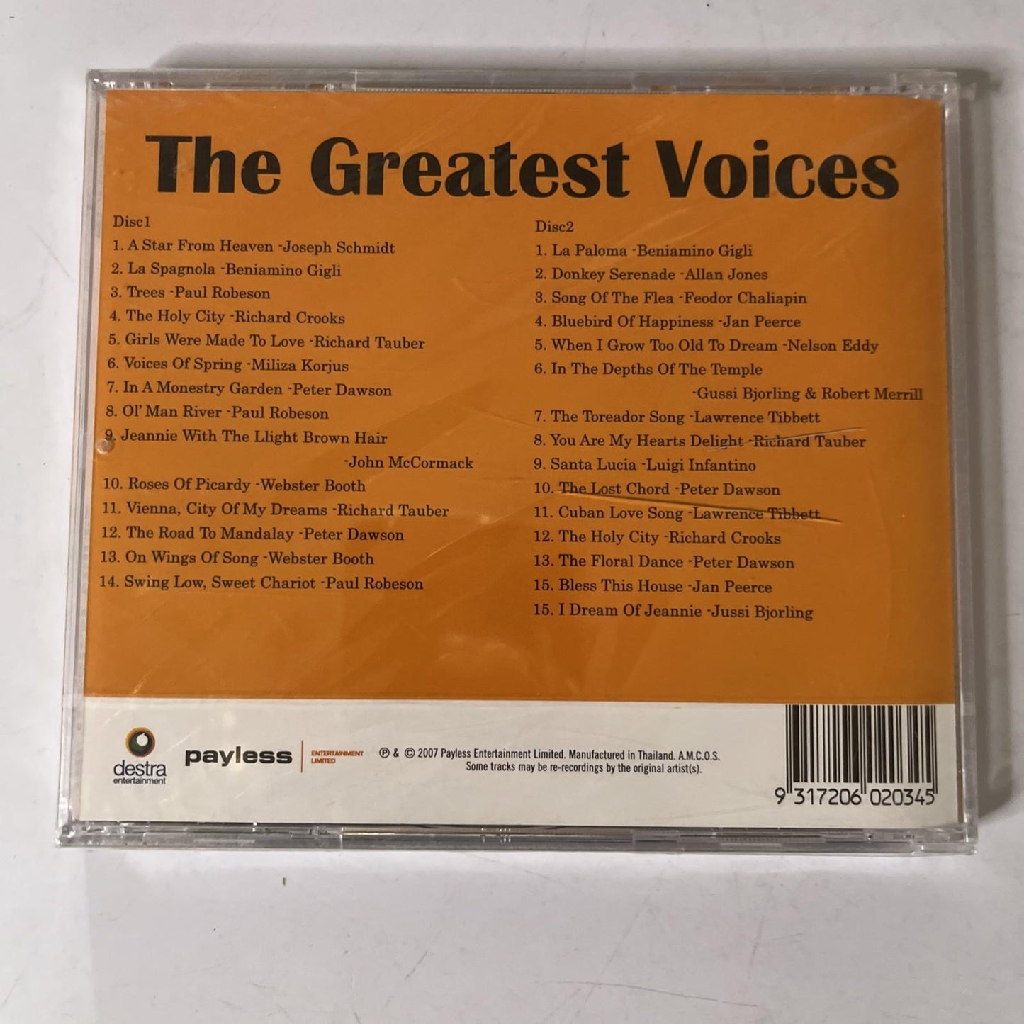 The Greatest Voices by Various Artists (CD, 2008, 2-Disc) NEW