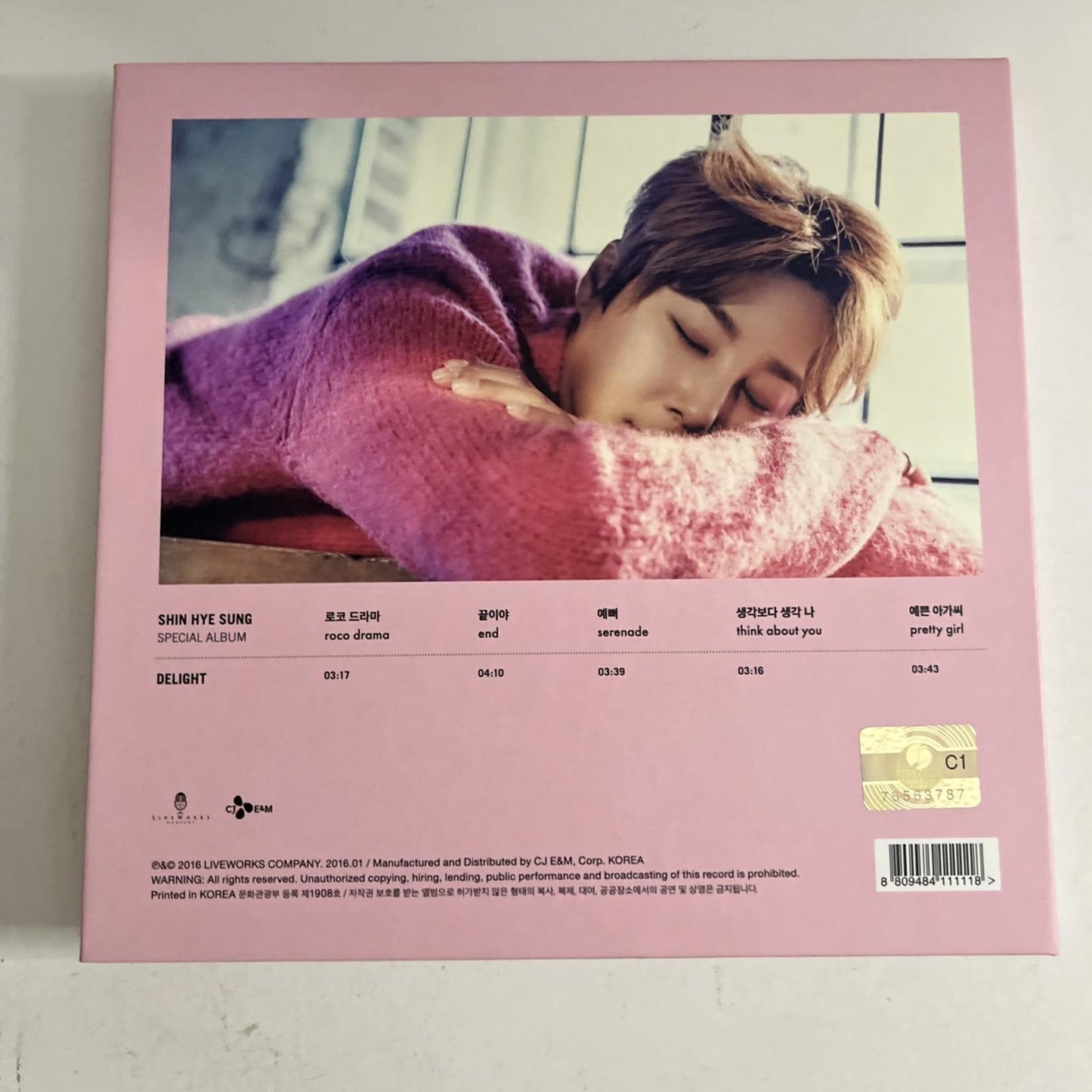 Shin Hye Sung – Delight (CD, 2016) South Korea Special Album CMCC10714