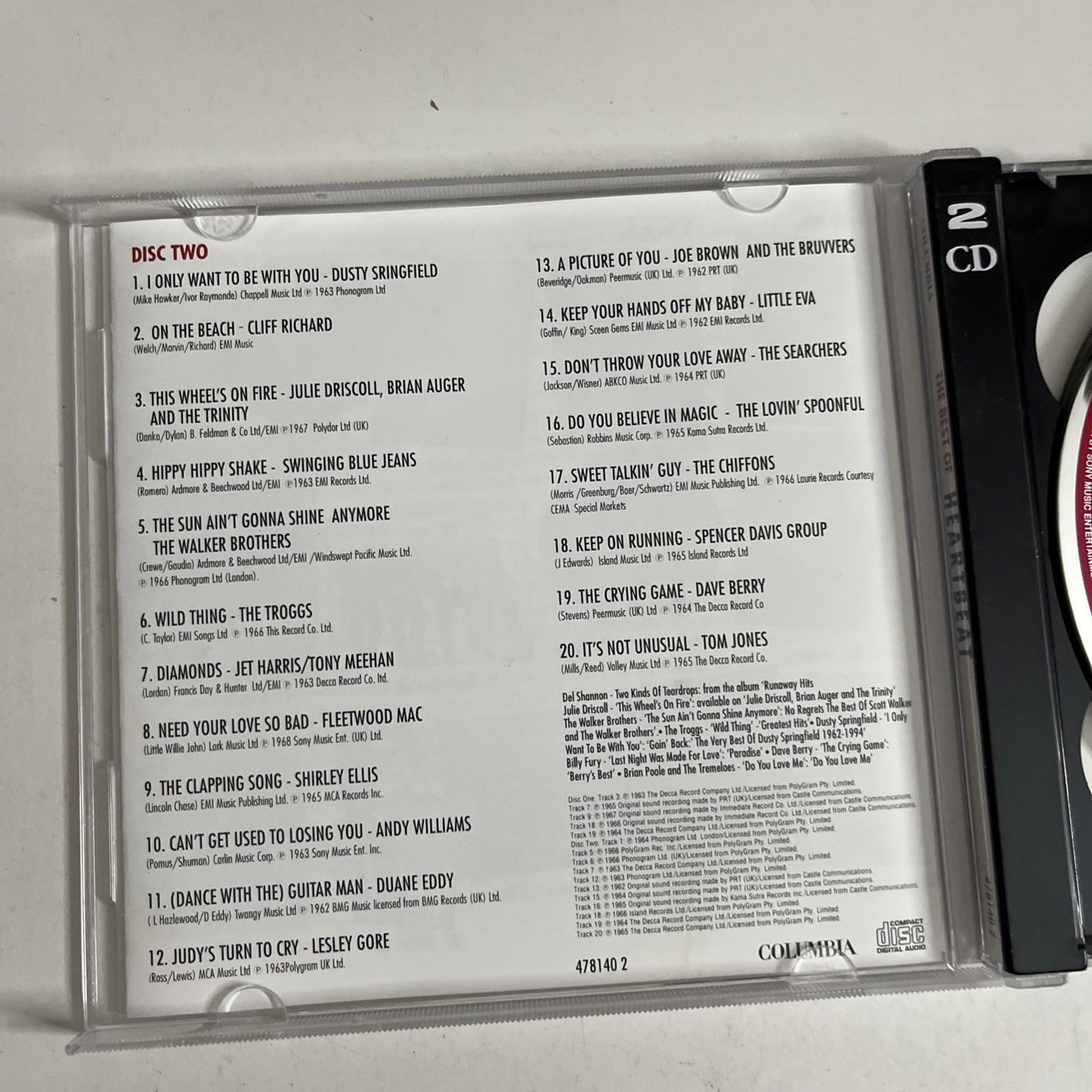 The Best Of Heartbeat - Music From The TV Series And More (CD, 1994. 2-Disc)