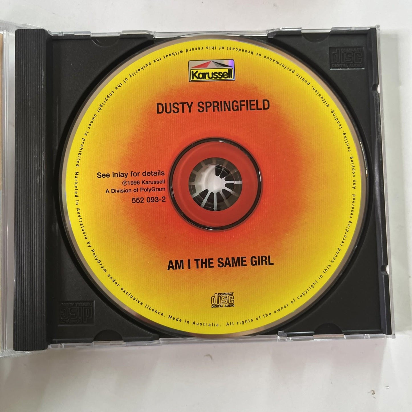 Dusty Springfield – Am I The Same Girl  (CD) Australasia 552 093-2