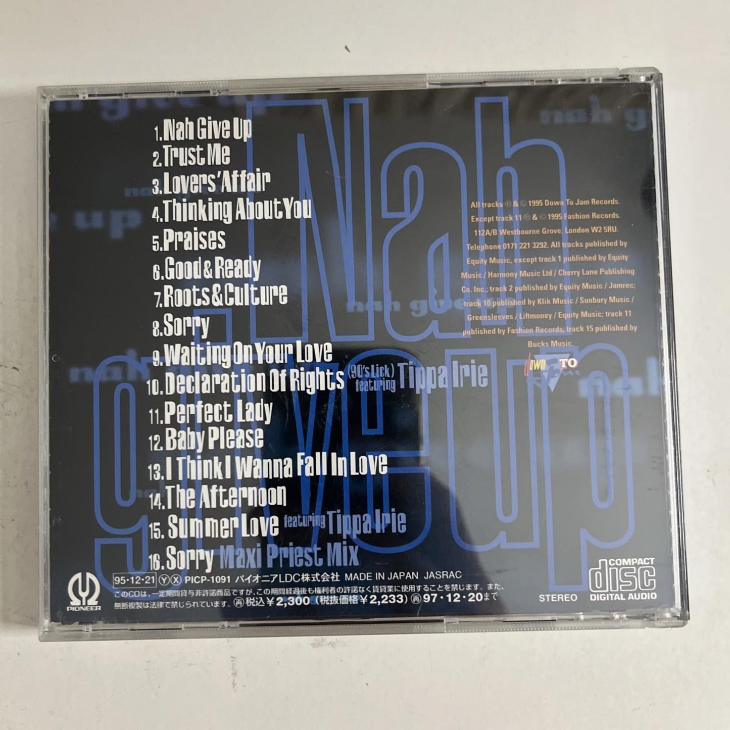 Peter Hunnigale – Nah Give Up (CD, 1995) Japan Obi PICP1091