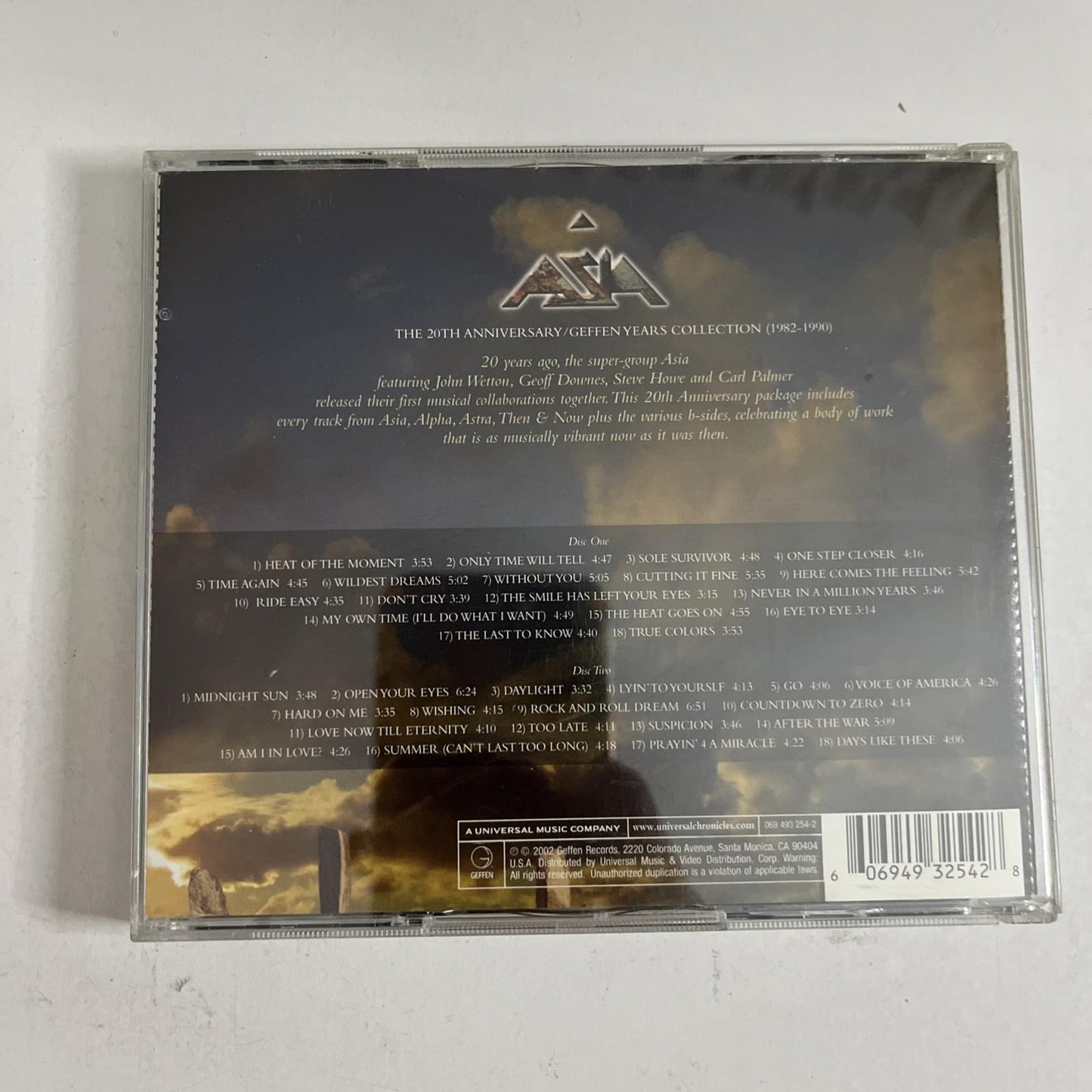 Asia – Anthologia: The 20th Anniversary/Geffen Years Collection (CD, 2002)