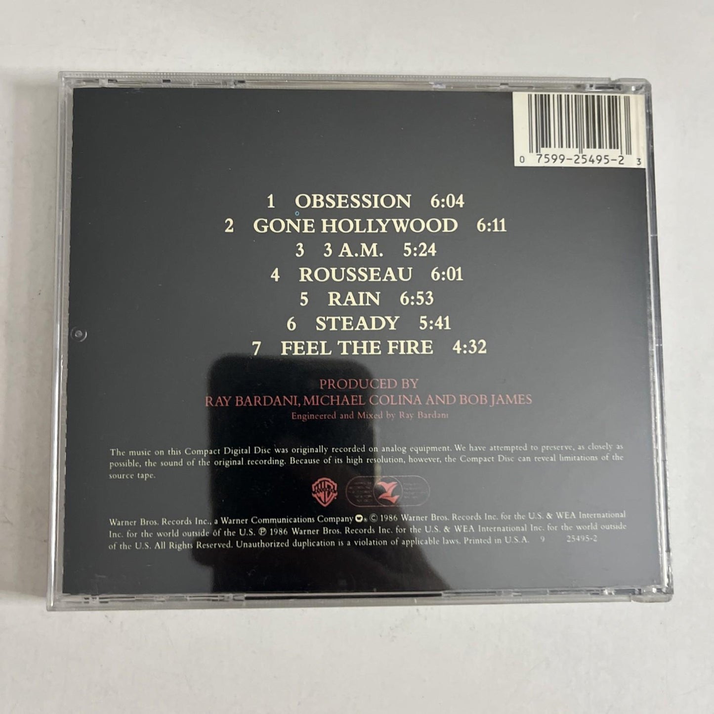 Bob James – Obsession (CD, 1986) US 9 25495-2