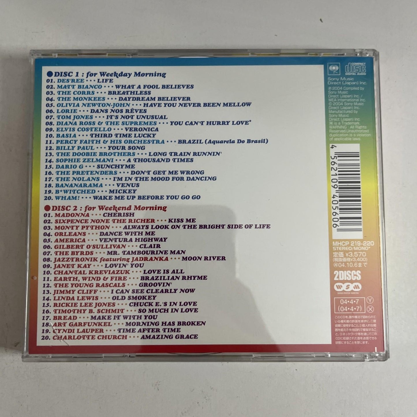 Various – In The Morning (CD, 2004, 2-Disc) Japan MHCP 219-220