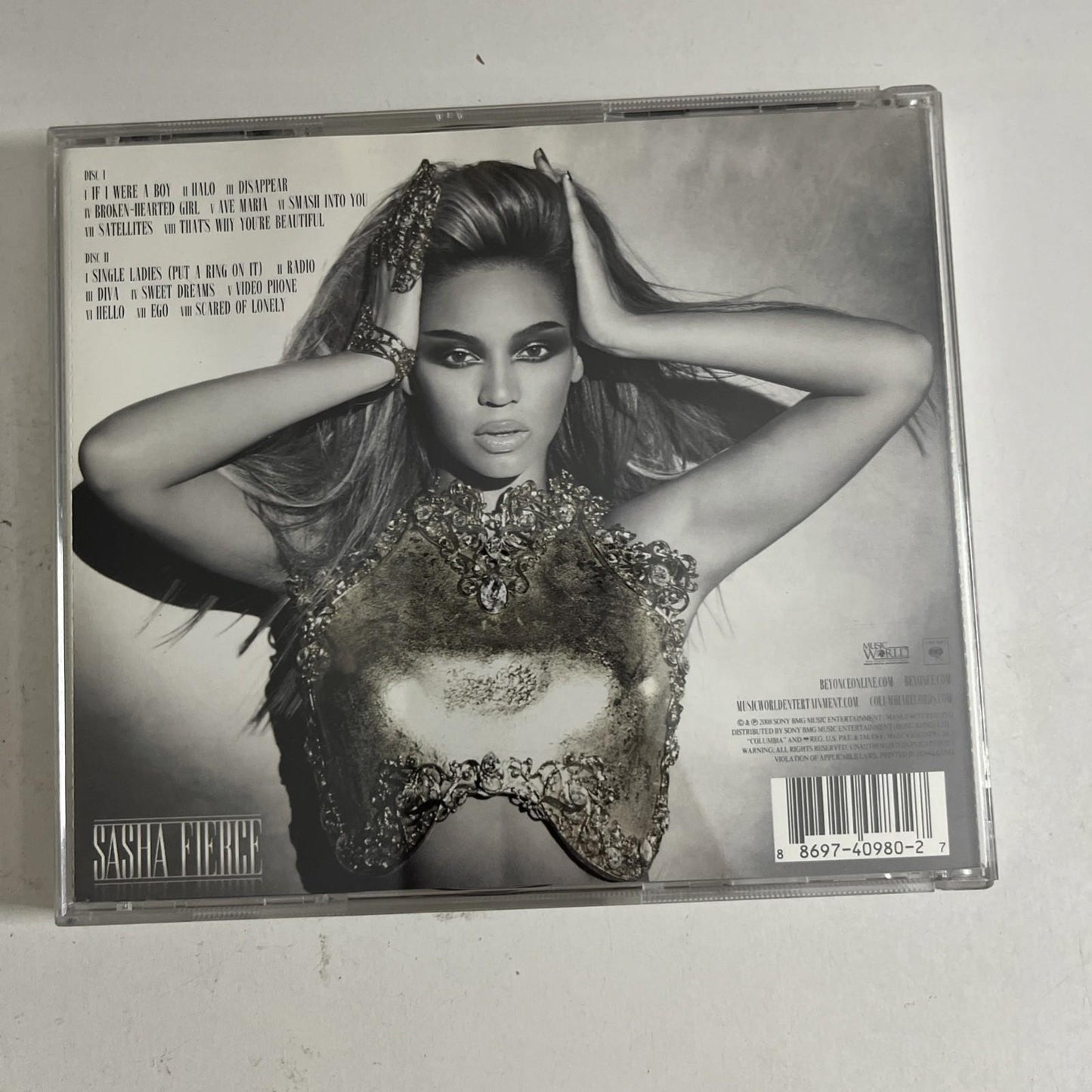 Beyoncé – I Am... Sasha Fierce (CD, 2008, 2-Disc) US Bonus Track 88697 40980 2