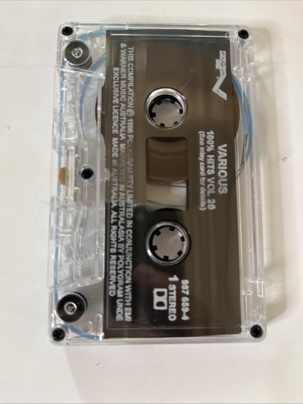 Various – 100% Hits Volume 20 (Cassette, 1996) Australia 9876594