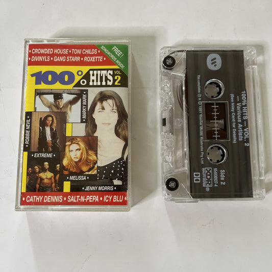 Various – 100% Hits Vol. 2 (Cassette, 1991) Australia 954830937-4