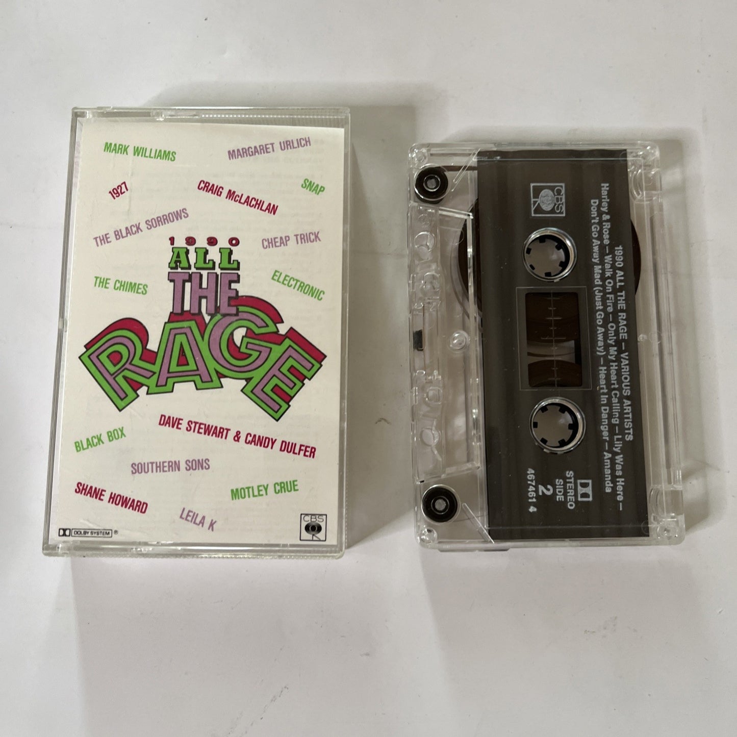 Various – 1990 All The Rage (Cassette, 1990) Australia 467461 4