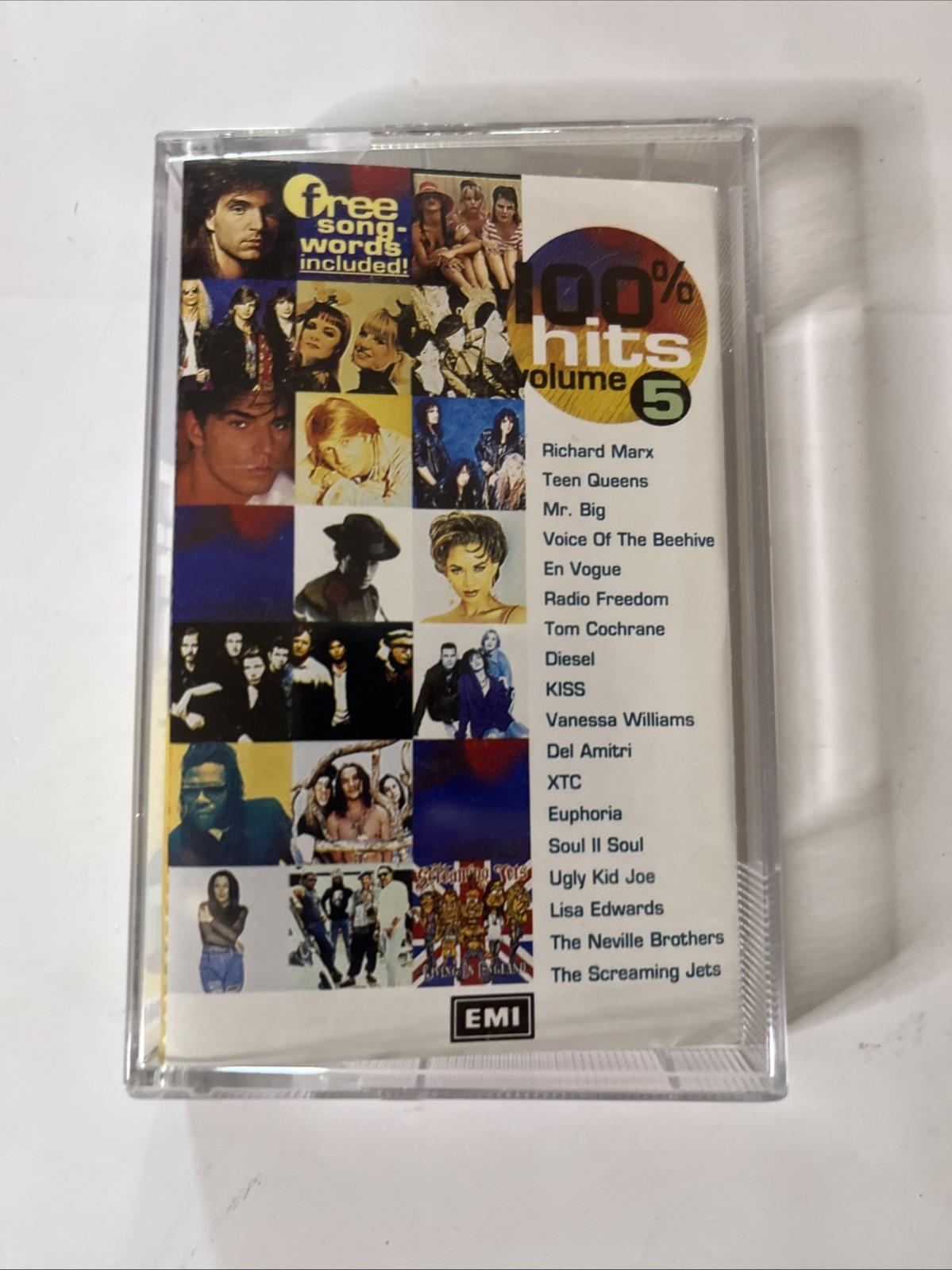 Various – 100% Hits Volume 5 (Cassette, 1992) Australia 7803684