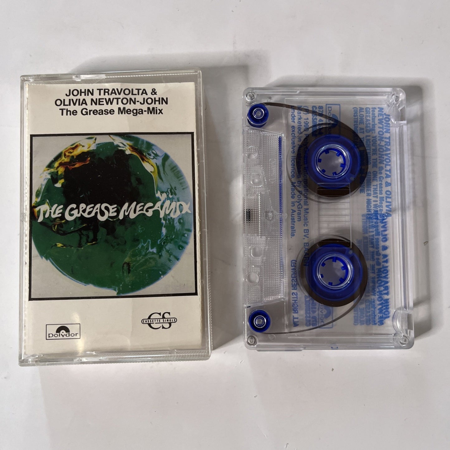 John Travolta, Olivia Newton-John – The Grease Megamix (Music Cassette, 1990) -4